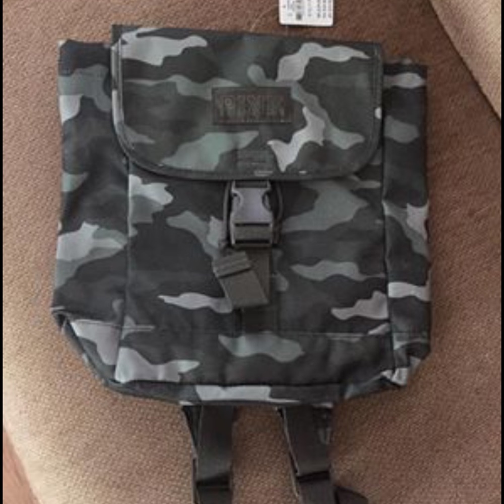 Pink camouflage backpack